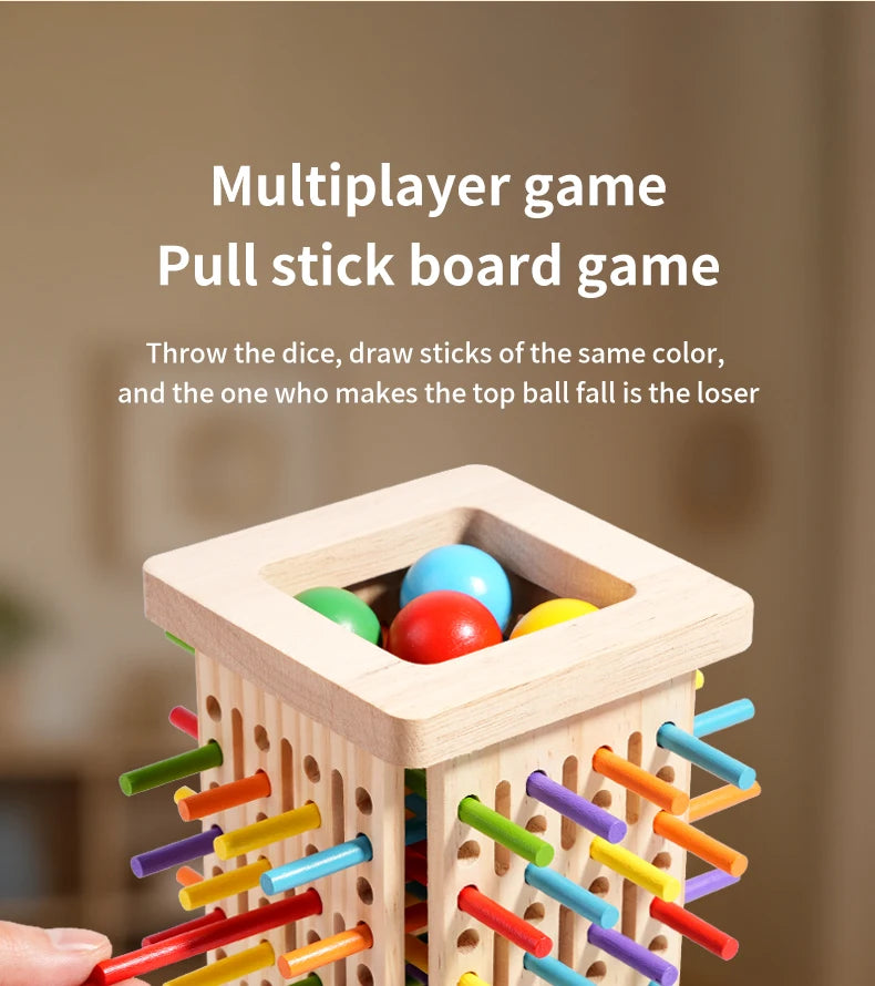 Wooden Counting Sticks and Balance Toy for Early Learning