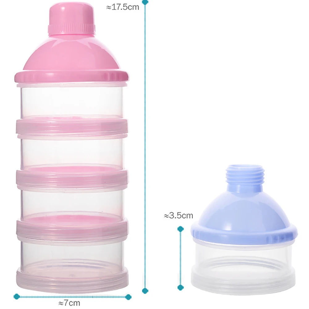 Portable Milk Powder Dispenser with Storage Compartments