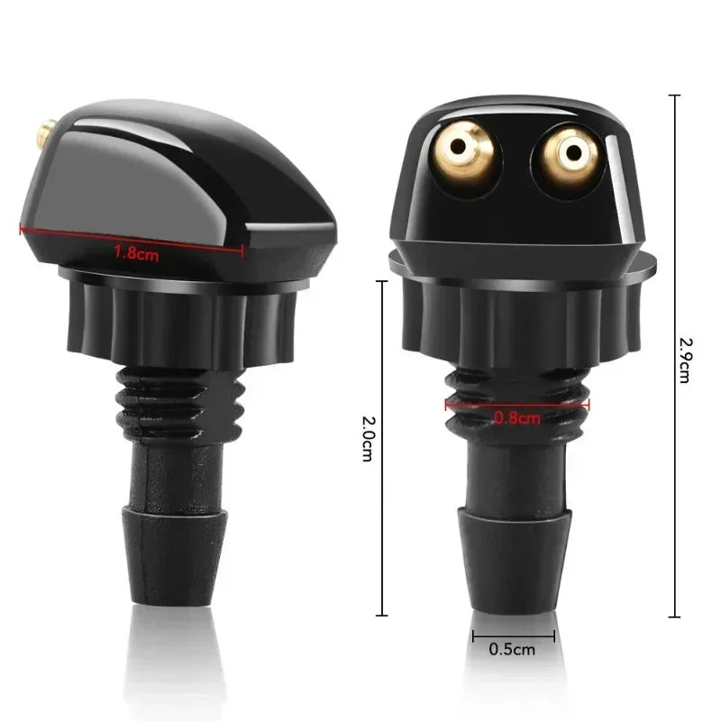 Dual-Outlet Windshield Washer Nozzle Set