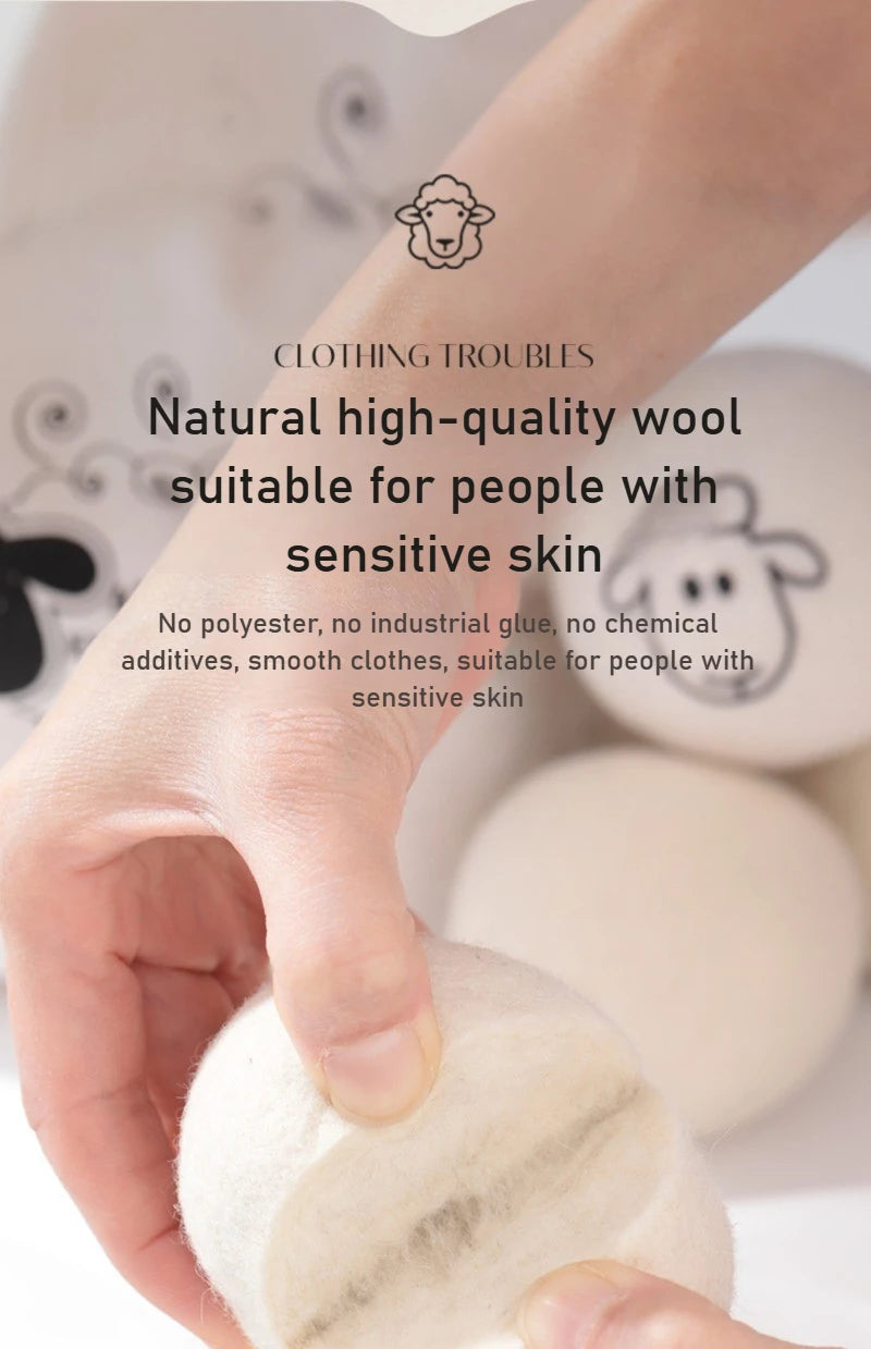 Eco-Friendly Wool Dryer Balls for Soft, Static-Free Laundry