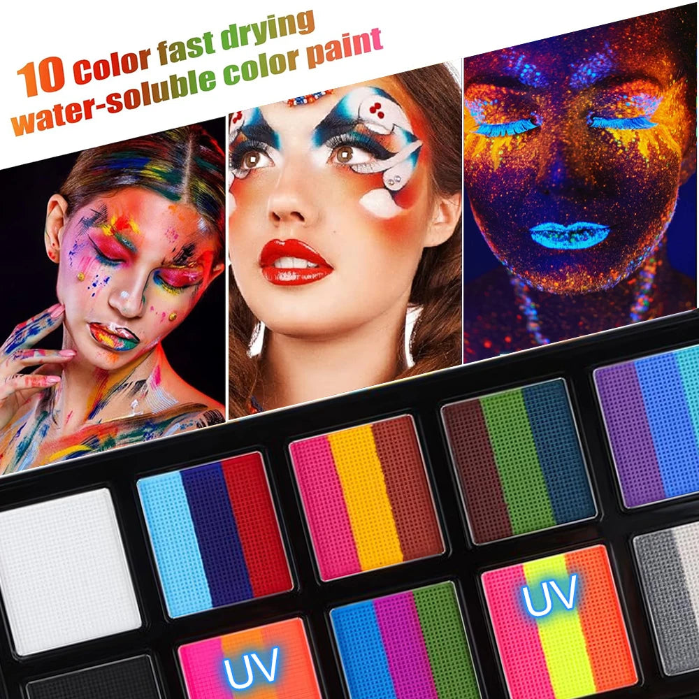 Kit Todo en Uno de Pintura Facial Corporal para Arte Creativo