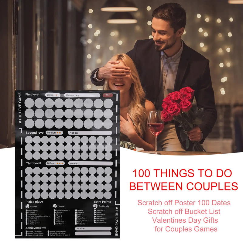 100 Date Night Ideas Scratch-Off Poster