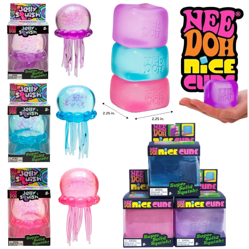 Jellyfish & Cube Squishy Stress Relief Toy