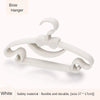 White Bow Hanger for baby clothes, flexible and durable.