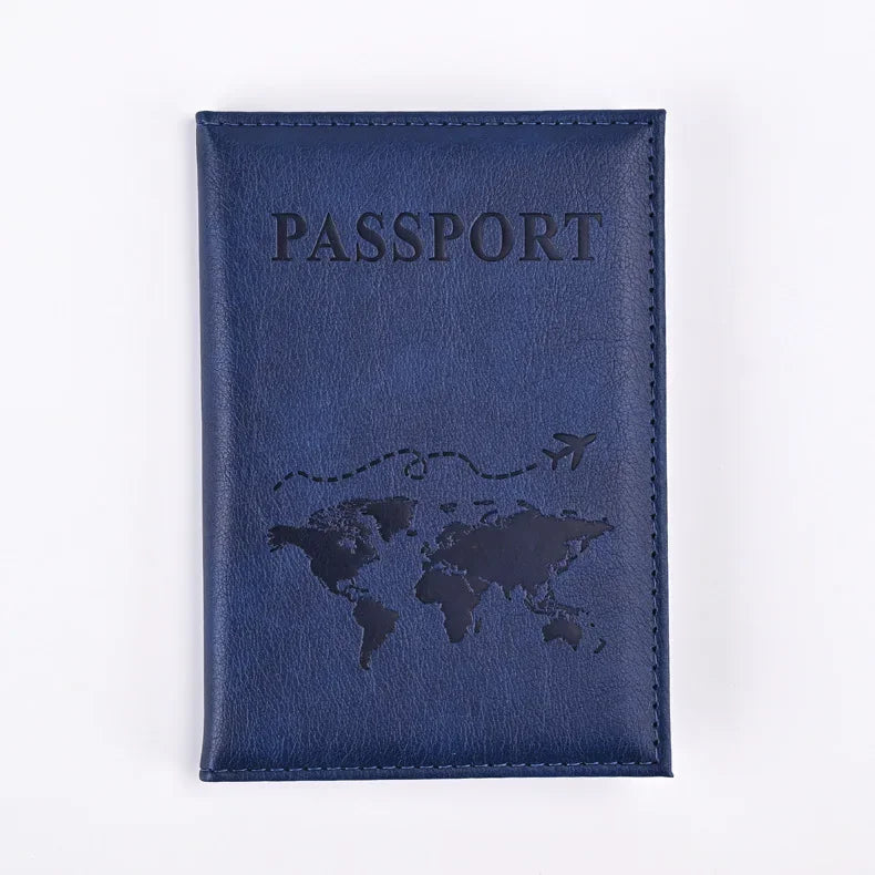 Cute Pink Leather Passport Holder with Card Slots