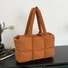 Quilted Plaid Tote Shoulder Bag