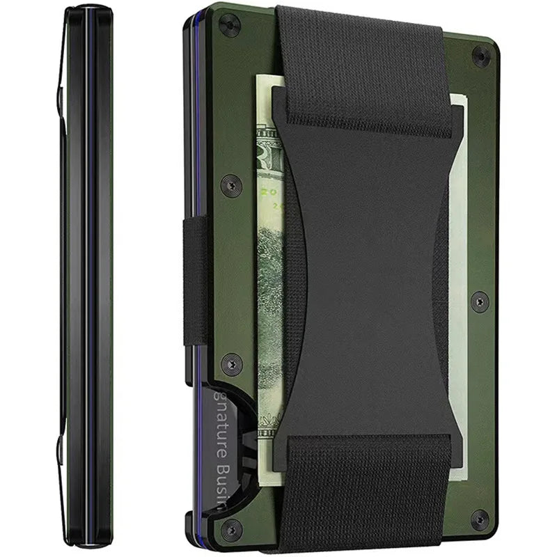 Slim RFID-Blocking Aluminum Wallet