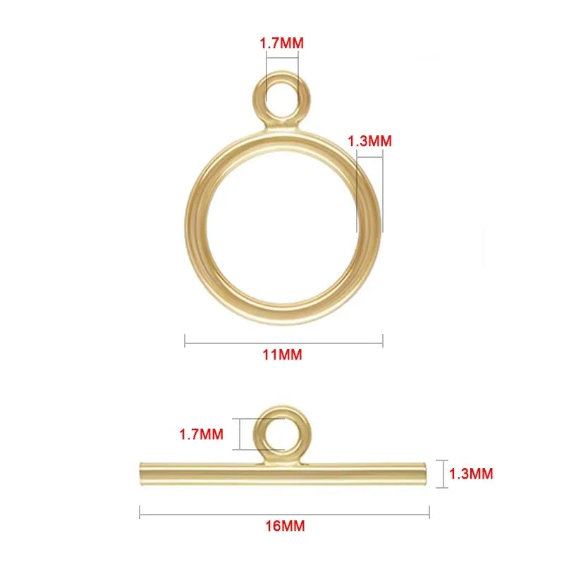 14K Gold Filled Toggle Clasp Set for Jewelry Making