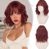 Short Wavy Bob Wig with Bangs