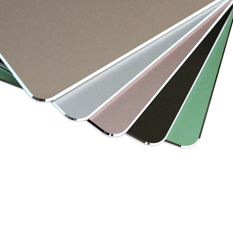 Dual-Sided Aluminum Mouse Pad with Non-Slip Base