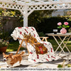 Cartoon Highland Cow Print Flannel Blanket