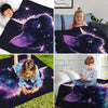 A collection of My Hero Academia themed blankets featuring a cat design and a child in a blanket.