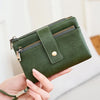 Vintage RFID-Blocking Triple-Fold Wallet with Double Zipper