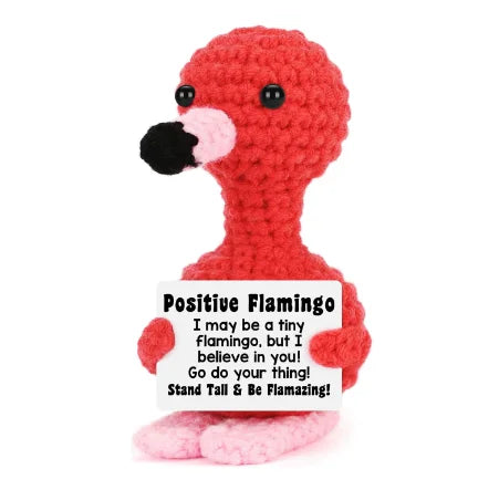 Handmade Wool Knit Potato Plush Doll with Inspirational Card