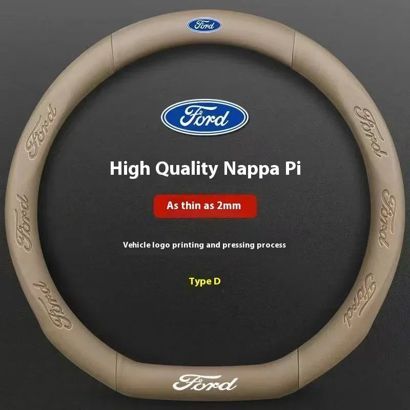 Carbon Fiber Steering Wheel Cover for Ford Models