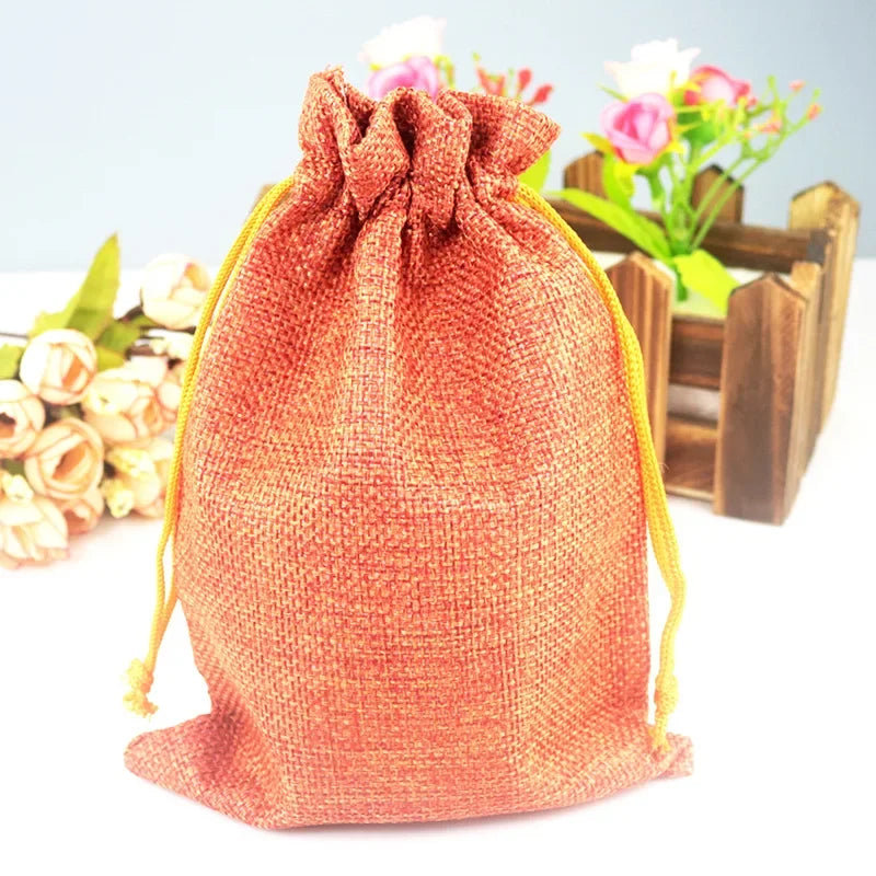 Natural Jute Gift Bags with Drawstring (5 Sizes)