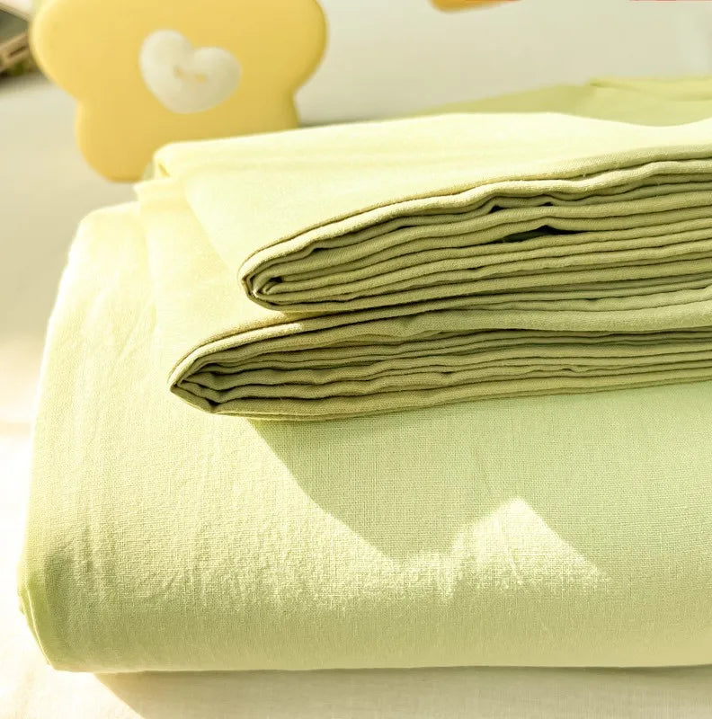 Organic Cotton Percale Bed Sheet Set with Pillowcases