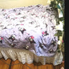Embroidered Ruffle Bed Skirt with Scalloped Edge