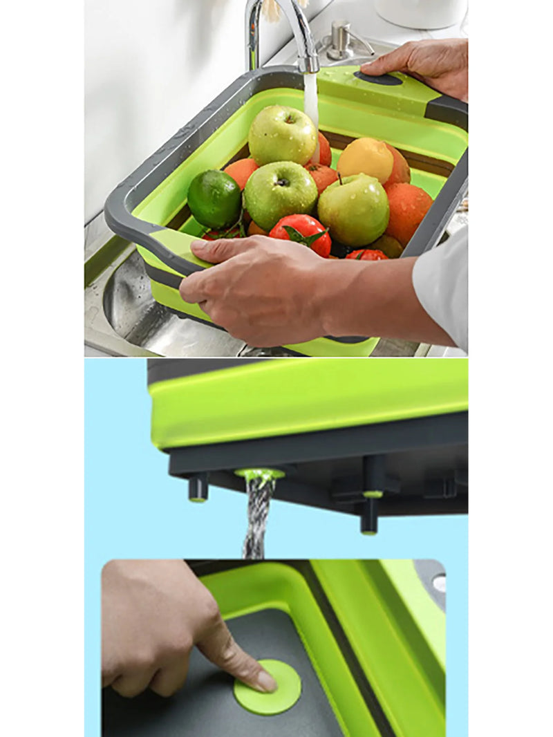 Tabla de Cortar y Lavavajillas Plegable para Exteriores