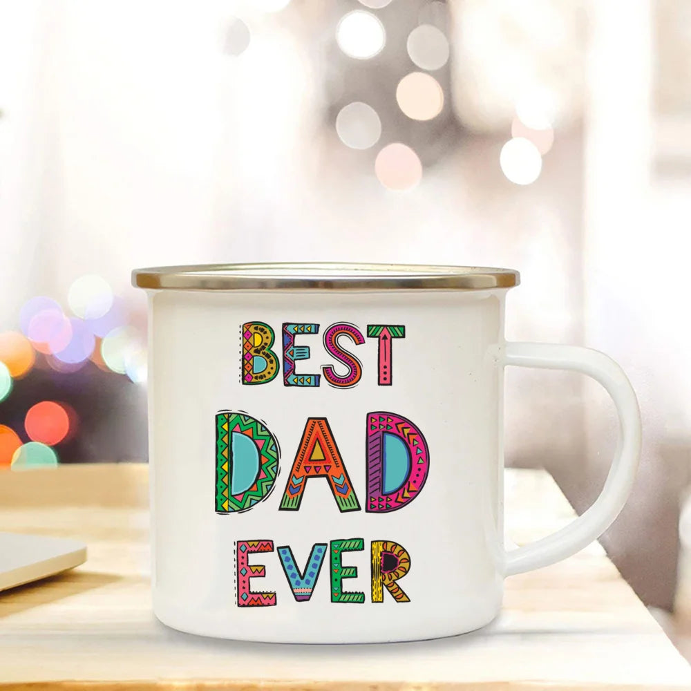Tasses en émail pour cadeaux de la fête des Pères