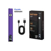 Purple 650mAh battery and a black battery pack for a cordless USB-C soldering iron.