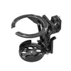 Black 360° foldable handlebar cup holder for bikes and scooters
