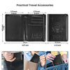 RFID-Blocking PU Leather Passport Holder with 3D Embossed Design