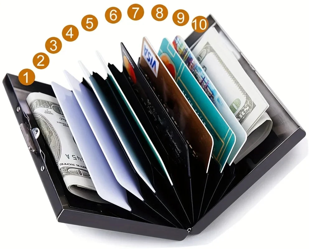 Slim RFID Blocking Metal Card Holder Wallet