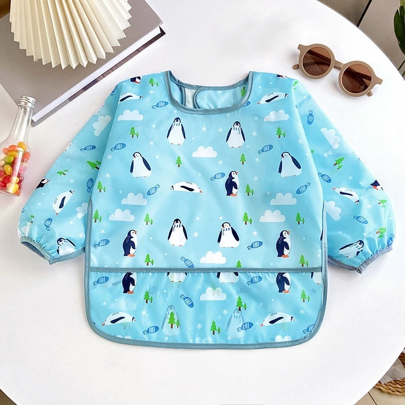 Waterproof Long-Sleeve Baby Feeding Smock