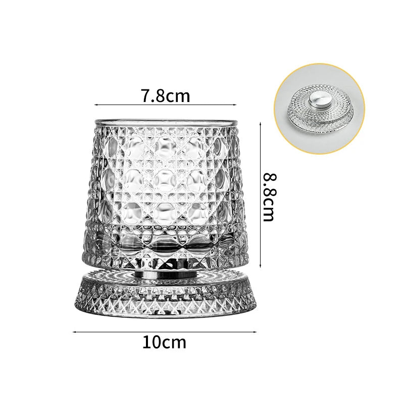 Crystal 360 Rotating Whiskey Glass