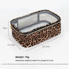 Leopard Print Transparent Makeup Bag with Waterproof Zipper