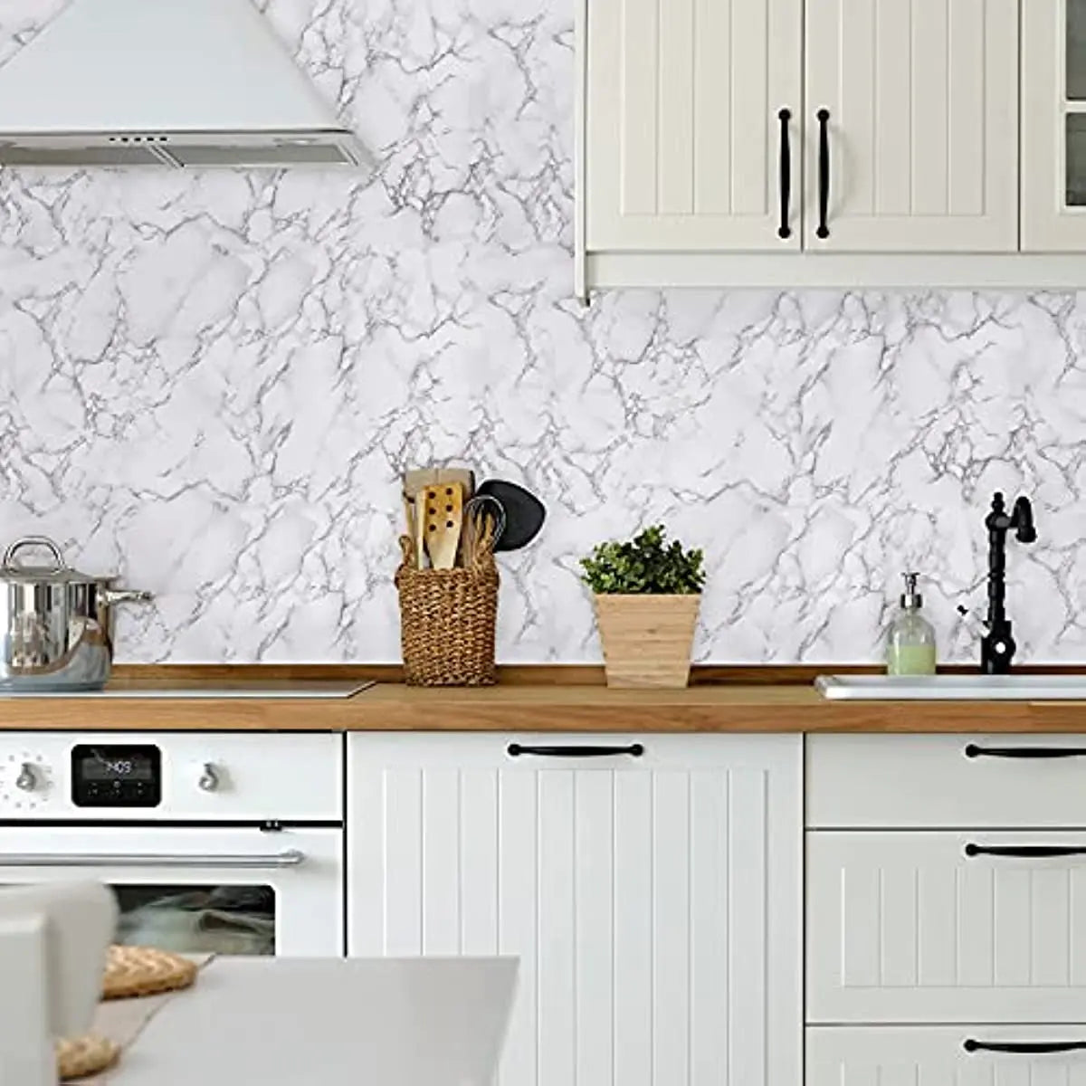 Glossy Marble Self-Adhesive Contact Paper