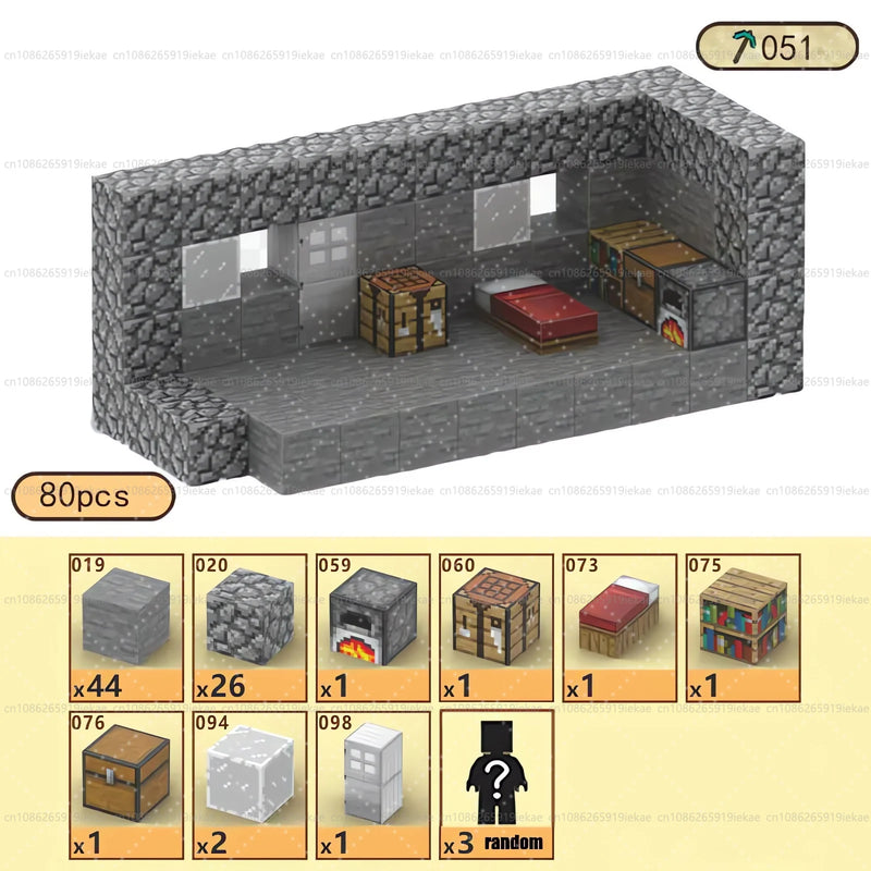 Magnetic Building Blocks Mine World Cube Set