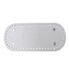 White PU leather bag base with pre-drilled holes for DIY knitting and crochet