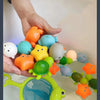 Glow-in-the-Dark Animal Bath Toy Set with Floating Net