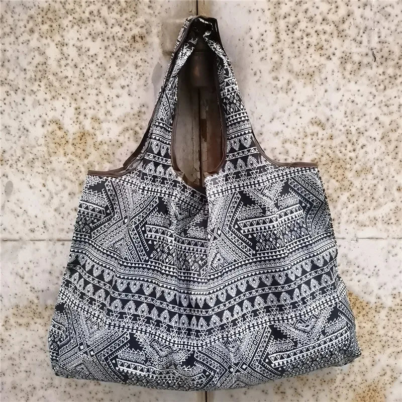 Foldable Eco-Friendly Shopping Bag with Cartoon Print