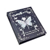 A black photo album cover featuring a butterfly design and text that reads Butterfly or Rose.
