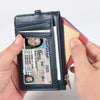 Premium PU Leather Badge Holder with Zipper and Lanyard