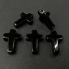 Natural Stone Cross Pendant Charm for Jewelry Making
