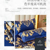 4-Piece Royal Blue Bedding Set with Bed Skirt and Pillow Covers
