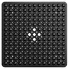 A black non-slip shower mat with suction cups for bathtub and bathroom floor