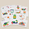 Wooden Shape Matching Puzzle Set with 102 Blocks and 48 Cards