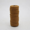 A spool of natural tan cotton macrame cord measuring 3mm/4mm and 100 meters for crafting.