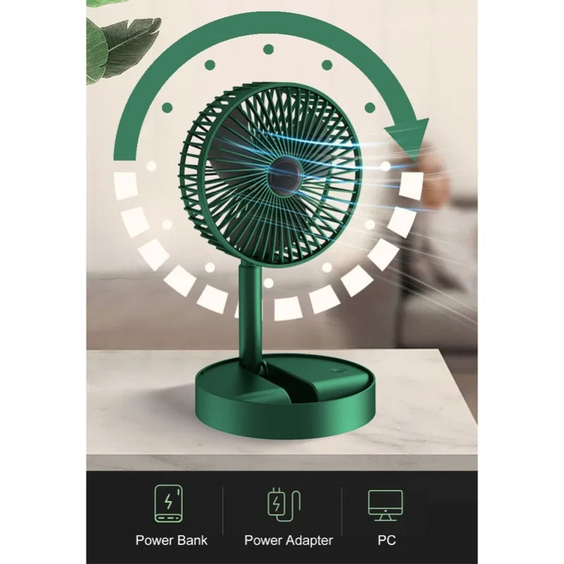 Faltbarer USB-Ladebarer Schreibtischventilator