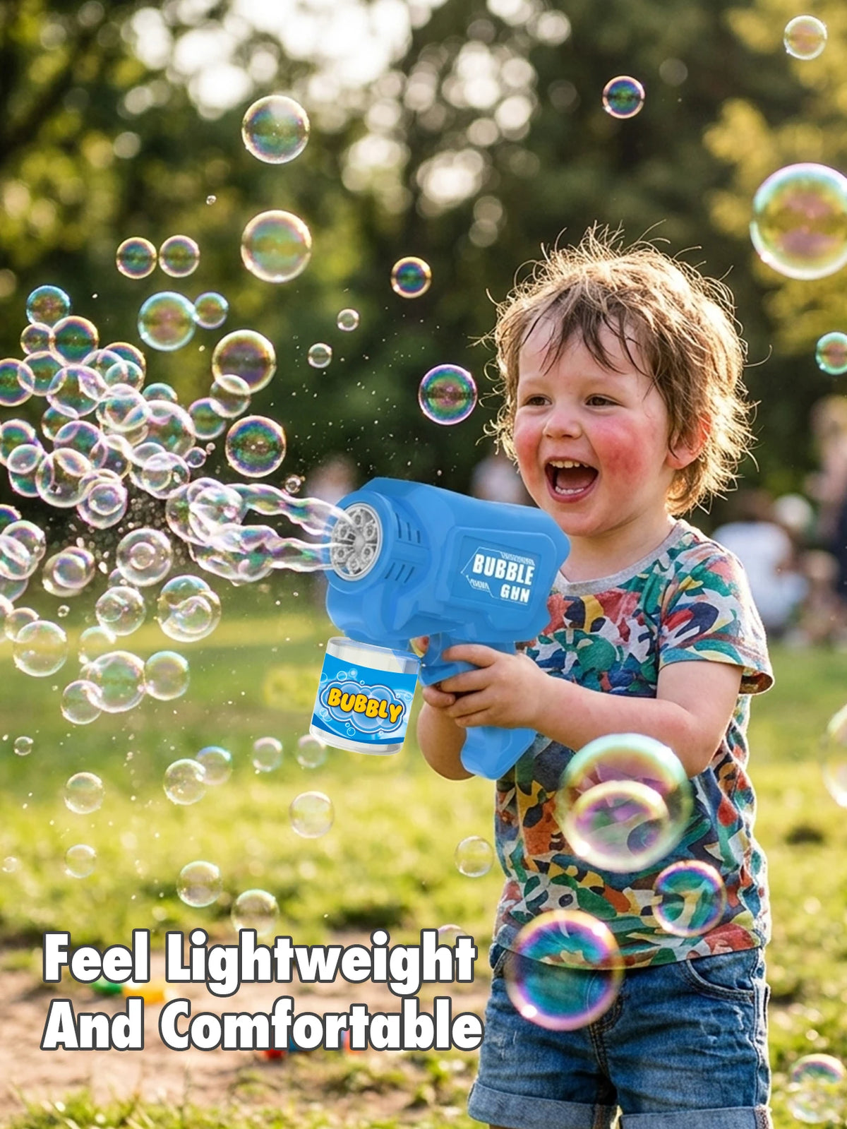 Automatic Bubble Gun for Kids – No Batteries Needed
