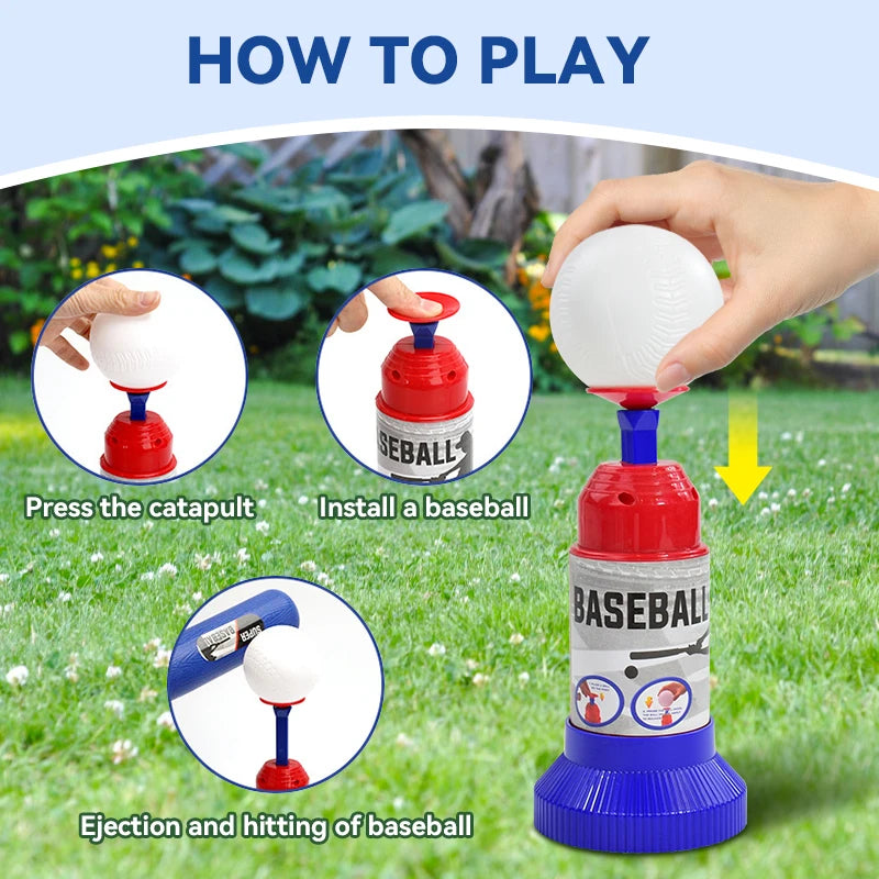 Automatische Baseball-Worfmachine mit ausziehbarem Schläger
