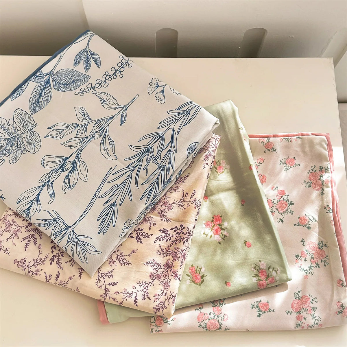 Floral Print Pillowcase Set – Soft Comfortable Cotton Feel