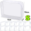 Clear PVC travel makeup and toiletry organizer bag with a zipper and multiple compartments