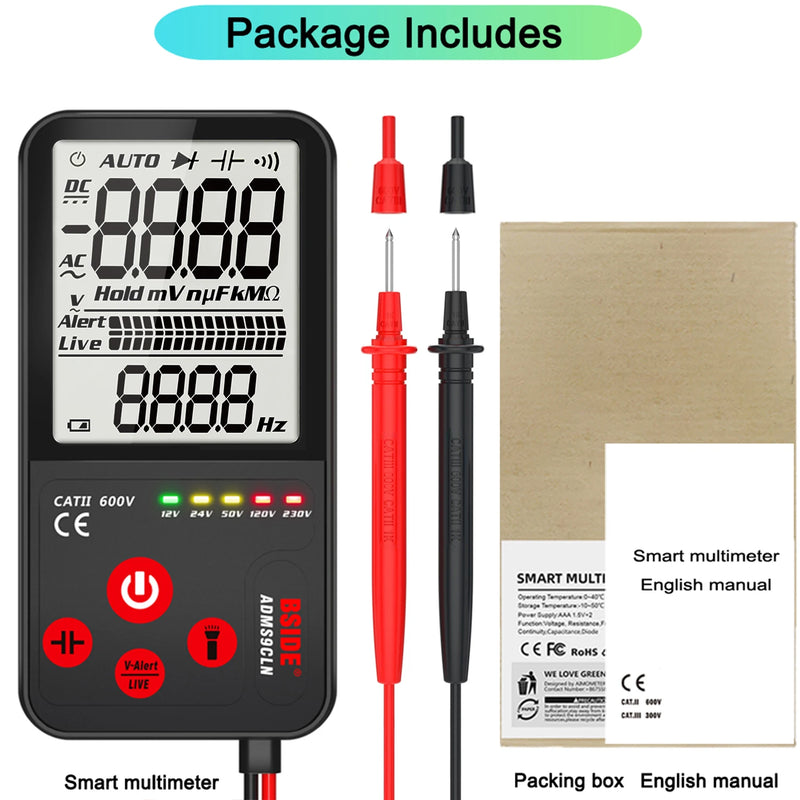Portable Digital Multimeter with NCV and Auto-Range