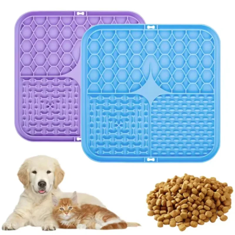 Tapete de Lamer de Silicona para Mascotas: Alimentación Lenta y Distracción en el Baño